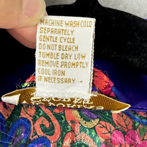 VTG Victorias Secret Satin Paisley Robe Women M/L Semi-Sheer Whimsigoth Fairy - Picture 7 of 16